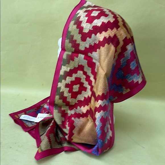 Vintage multicolored Adrienne Landau silk scarf